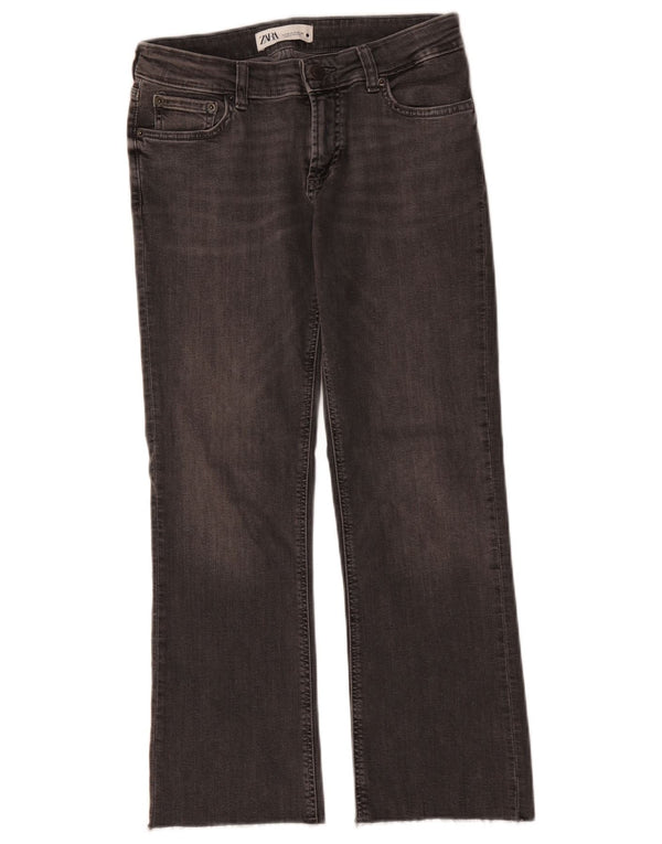 Zara Damen Straight Jeans EU 36 XS W26 L26 Grau