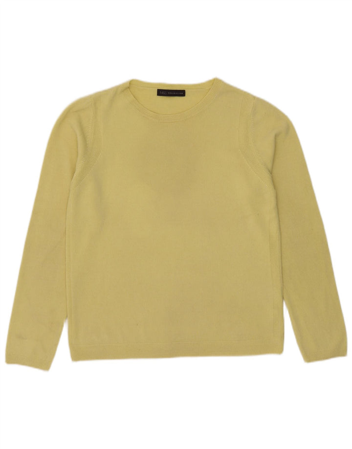 Marks & Spencer Damen-Pullover mit Rundhalsausschnitt, Gr. 12, Mittelgelb