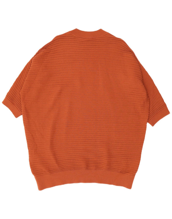 Cos Womens 3/4 Ärmel übergroßes Pulloverkleid UK 16 Große orange Wolle
