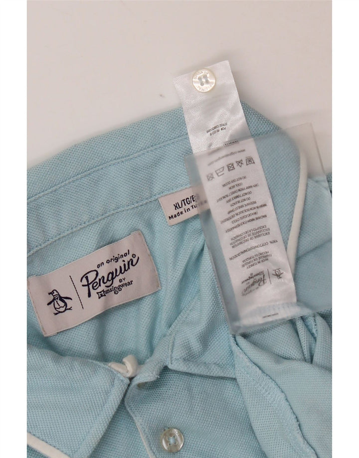 Penguin Herren Poloshirt XL Blau Baumwolle