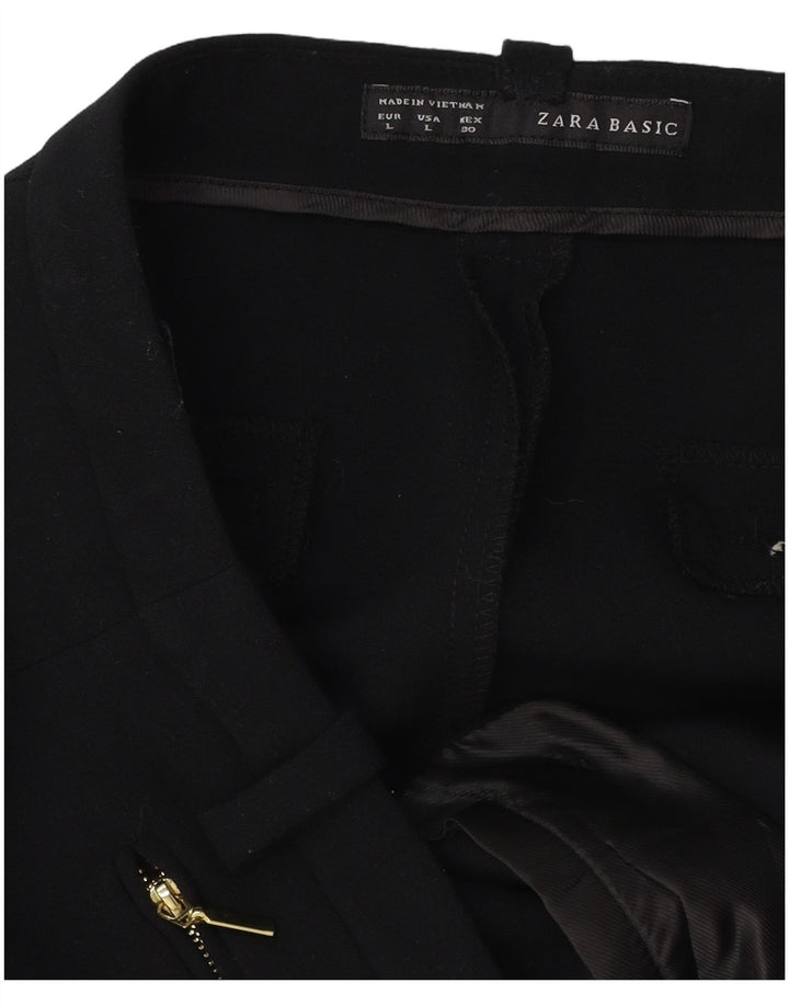 Gerade Anzughose für Damen von ZARA, Größe L, W30, L32, Schwarz