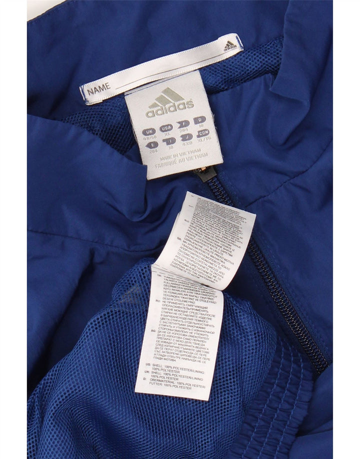 ADIDAS Herren Climalite Trainingsanzug Top Jacke UK 48/50 XL Blau Farbblock