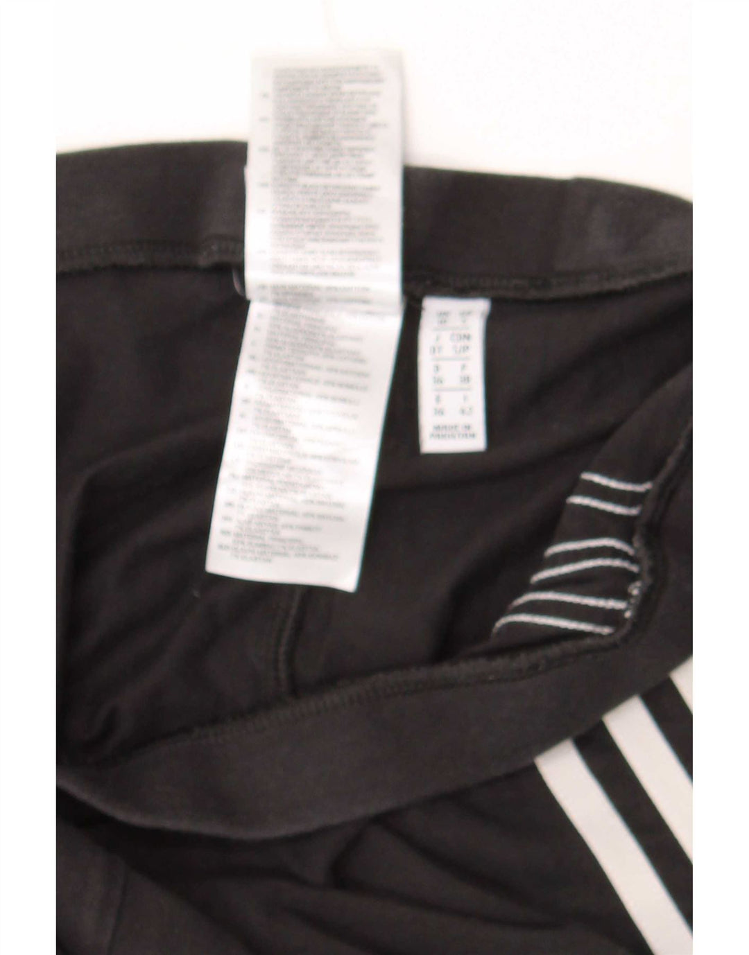 Adidas Damen Leggings UK10 Small Schwarz Baumwolle