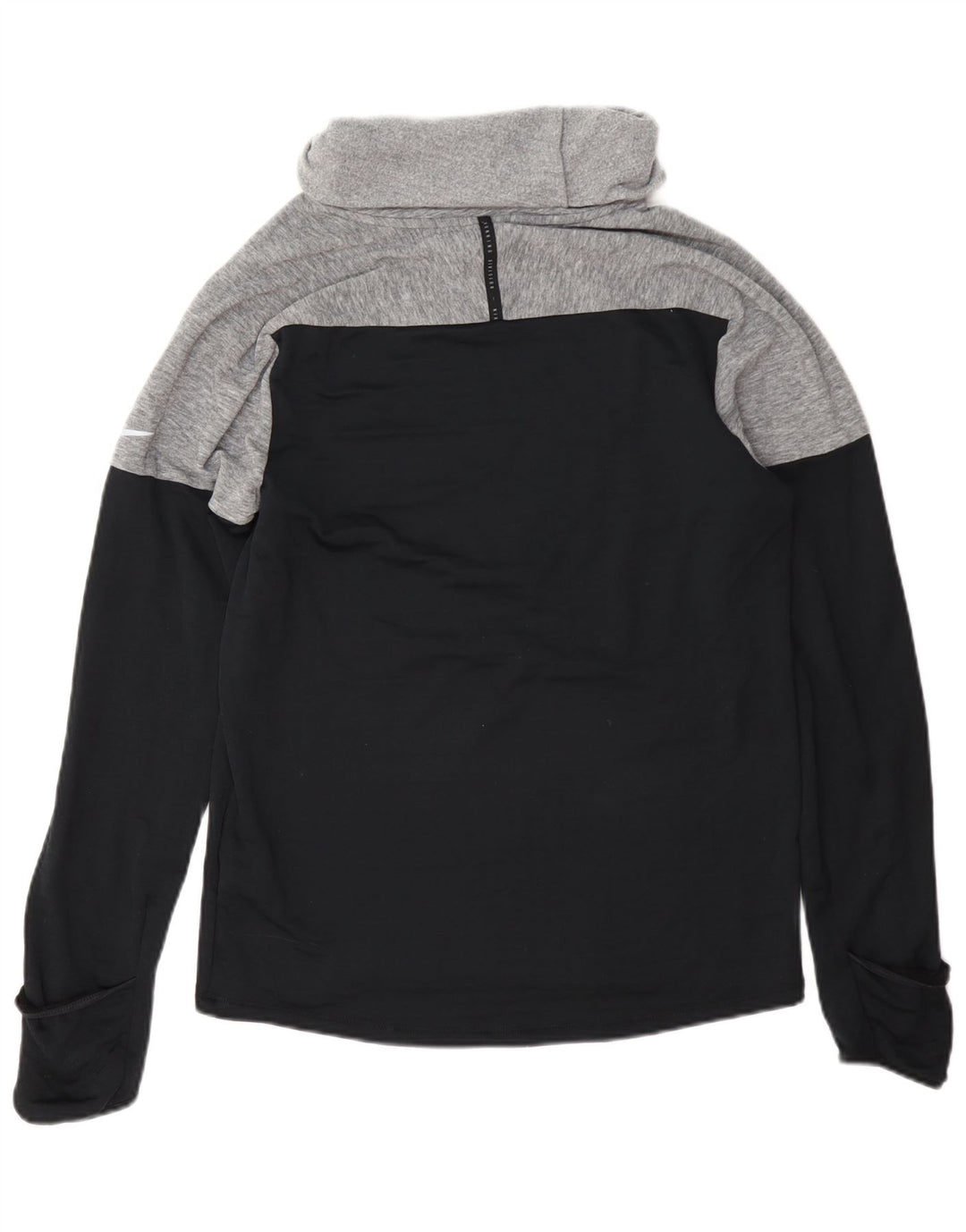 Nike Damen Therma-Fit Rollkragen-Sweatshirtpullover, klein, grau, Farbblock