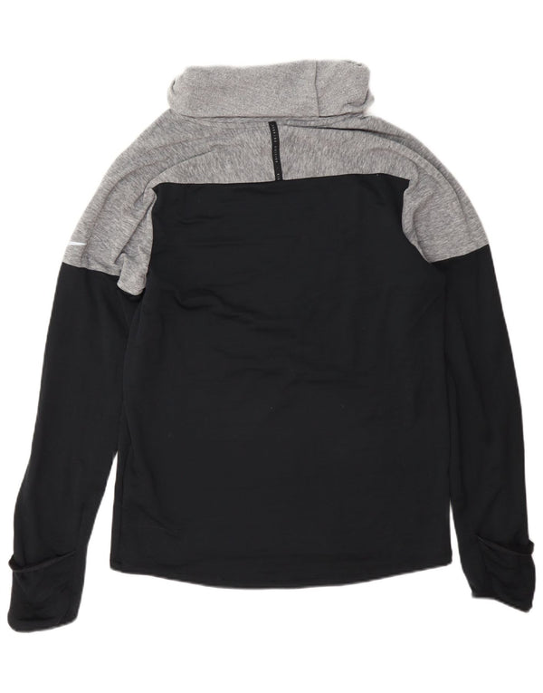 Nike Damen Therma-Fit Rollkragen-Sweatshirtpullover, klein, grau, Farbblock