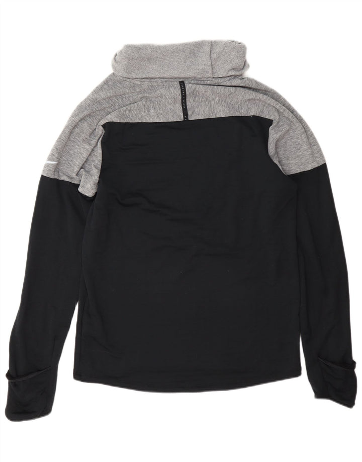 Nike Damen Therma-Fit Rollkragen-Sweatshirtpullover, klein, grau, Farbblock