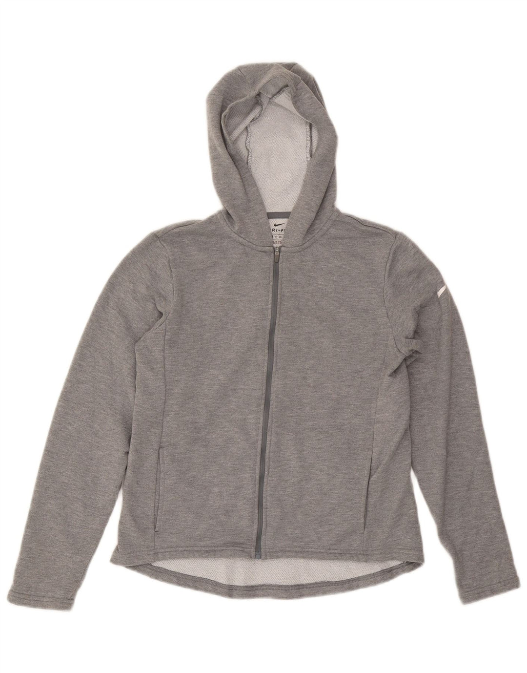Nike Damen Zip Hoodie Pullover UK 6 XS Grau Polyester
