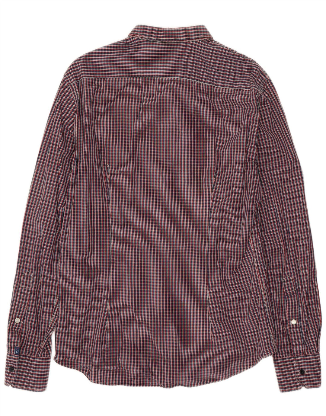 Trussardi Jeans Herren Flanellhemd Mittelrot kariert