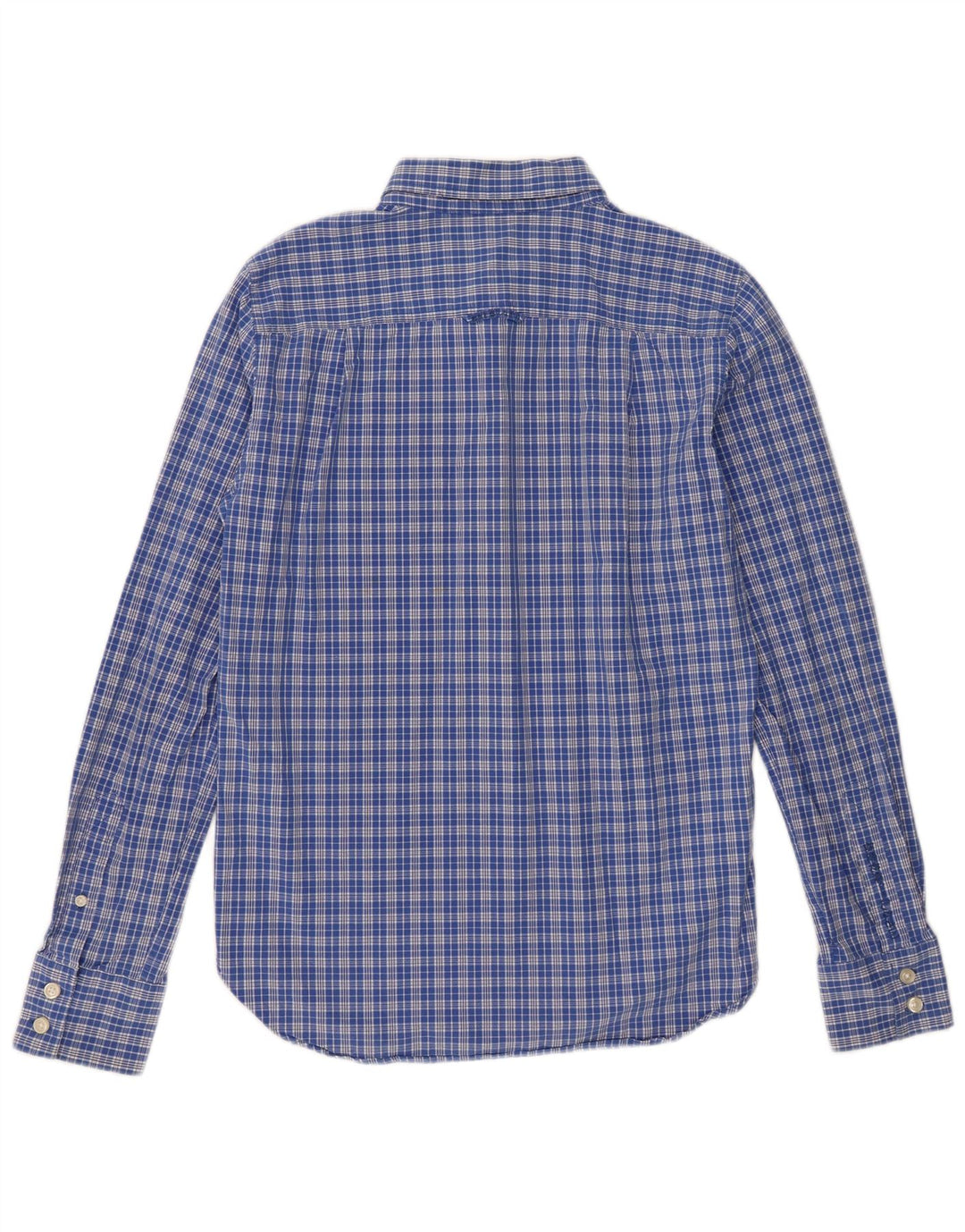 Superdry Herrenhemd aus mittelblau karierter Baumwolle