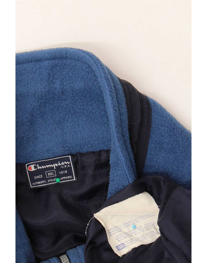 Champion Herren Fleecejacke UK 44 2XL Blau Polyester
