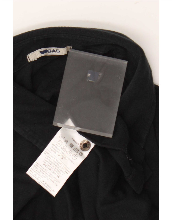 Gas Damen Poloshirt UK 12 Mittelschwarze Baumwolle