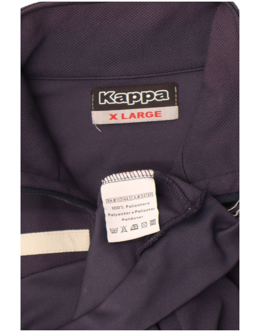 Kappa Herren Trainingsanzug Top Jacke XL Marineblau Polyester