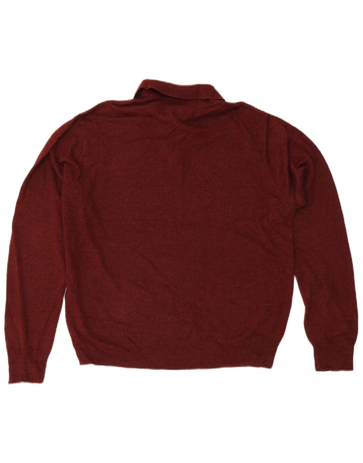 Dockers Herren-Pullover mit Rollkragen, mittelgroß, Burgunderrot, Argyle/Diamant