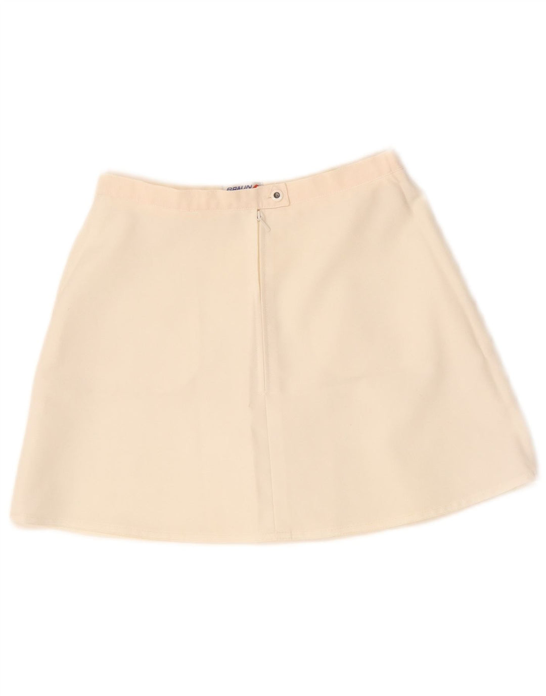 Vintage Damen Minirock mit hoher Taille IT 46 Groß W26 Weiß