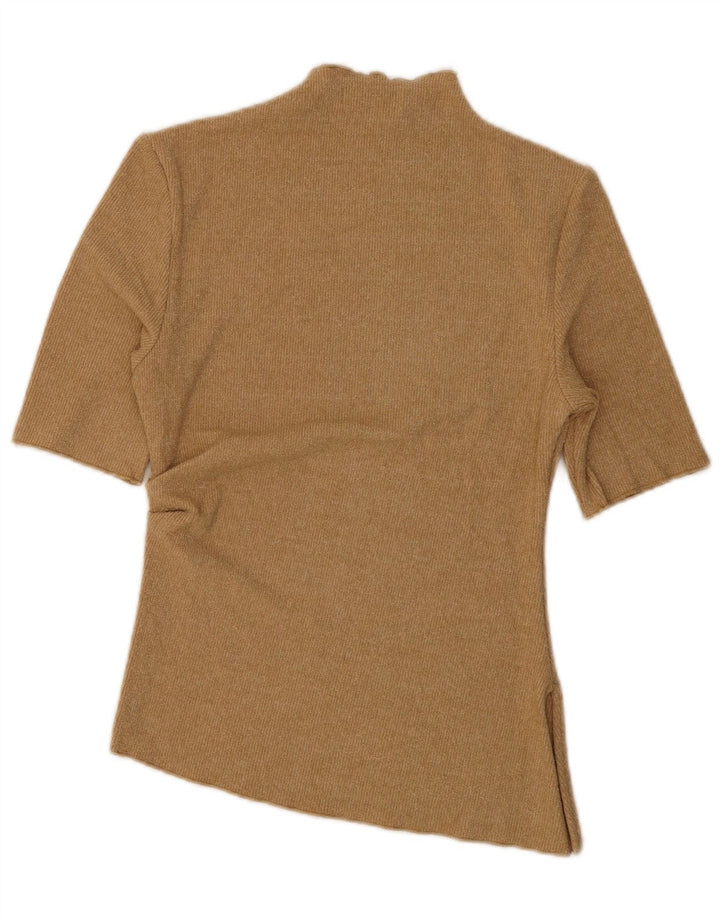 Marks & Spencer Damen Blusenoberteil UK 12 Mittelbraunes Acryl