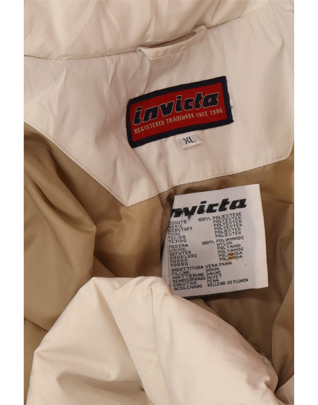 Invicta Damen Wattierte Jacke UK 18 XL Off White Polyester