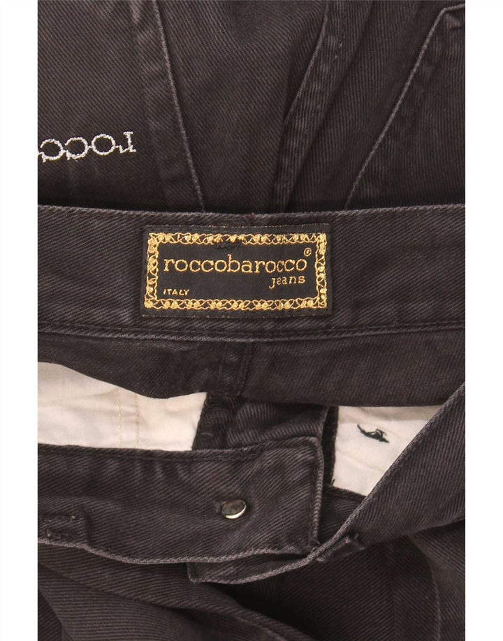 Roccobarocco Damen Tapered Jeans W27 L31 Schwarze Baumwolle