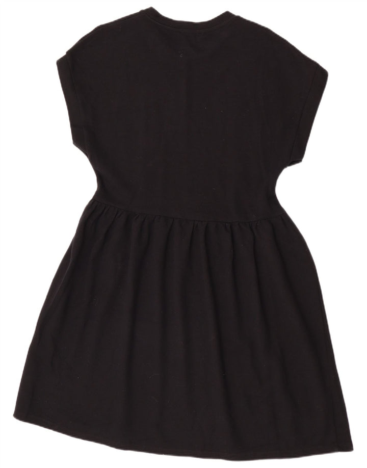 Zara Damen A-Linien-Kleid UK 12 Medium Schwarz