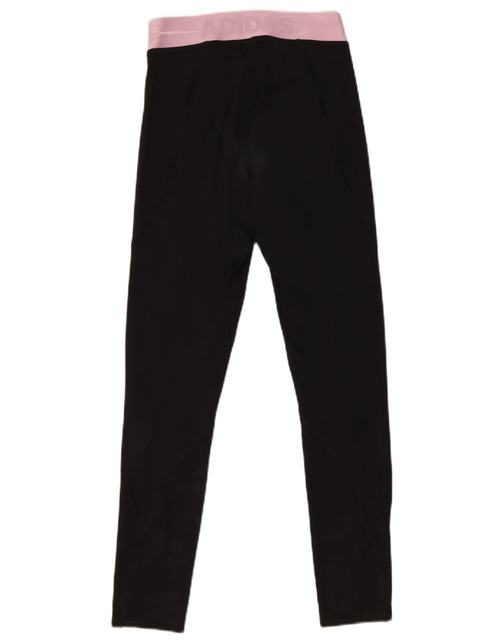 Adidas Damen Graphic Leggings UK 4/6 XS Schwarz Colourblock