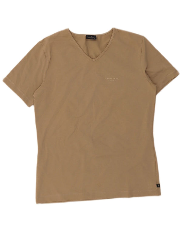 Trussardi Damen T-Shirt Top UK 14 Large Beige