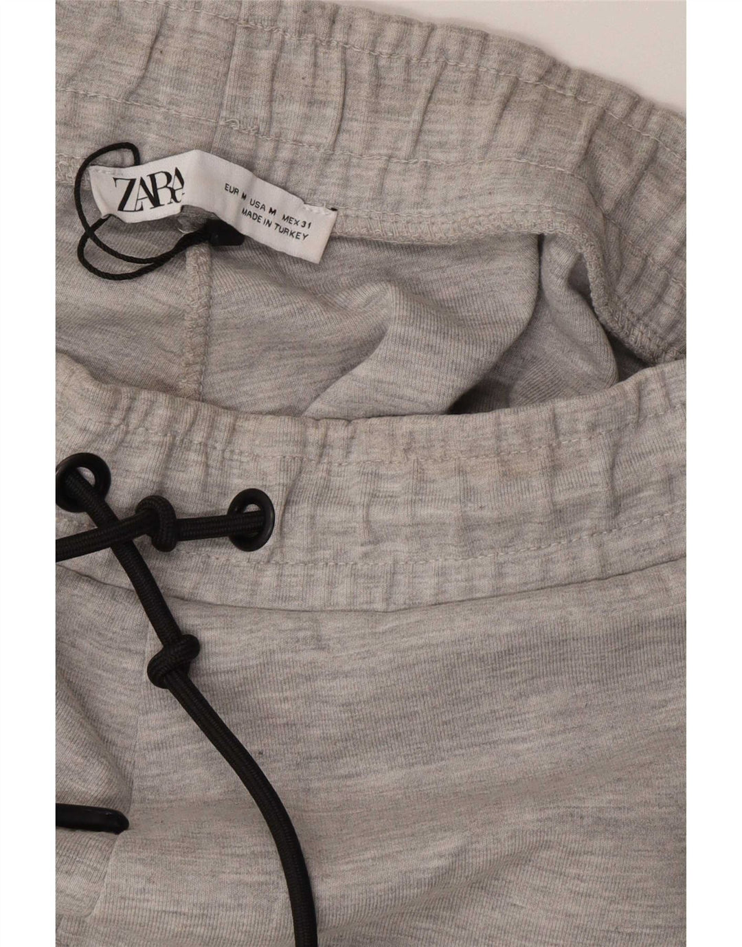 Zara Herren-Sportshorts aus mittelgrau meliertem Polyester