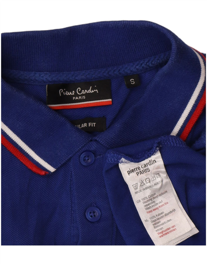Pierre Cardin Herren-Poloshirt mit normaler Passform, kleine blaue Baumwolle