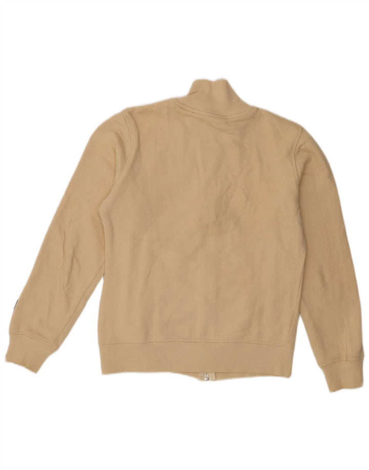 Asics Damen Grafik-Trainingsanzugoberteil, UK-Größe 10, Größe S, Beige, Baumwolle