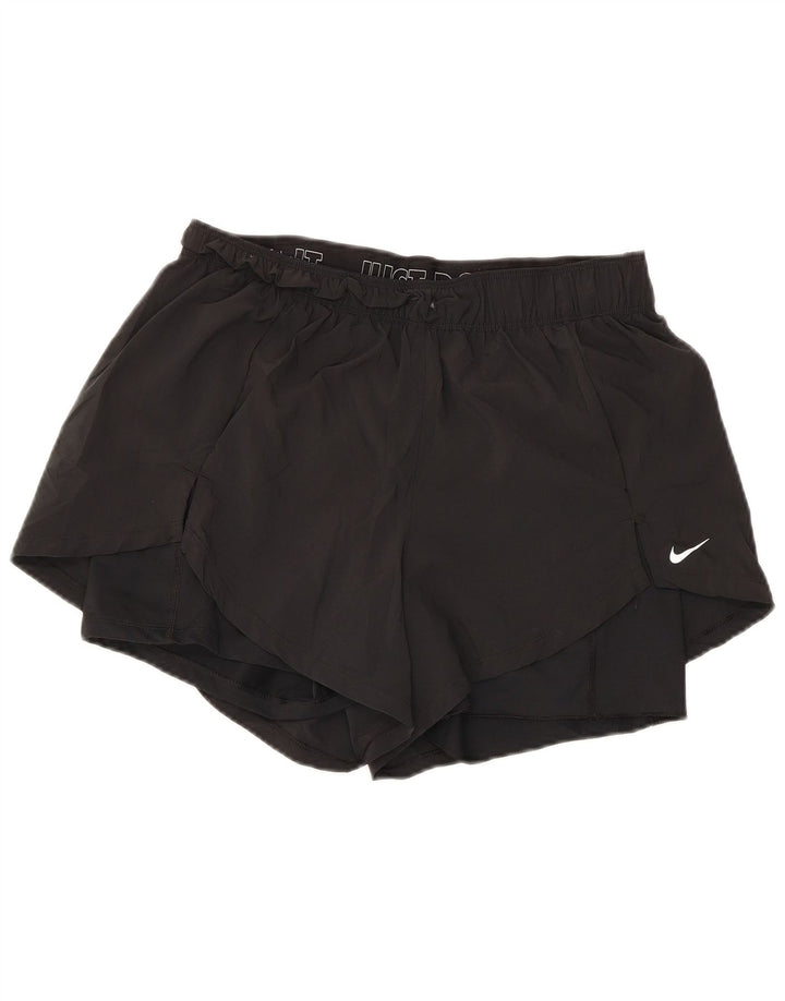 NIKE Damen Sportshorts UK 14 Large Schwarz