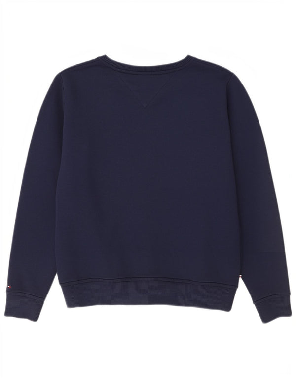 Tommy Hilfiger Damen Grafik-Sweatshirt-Pullover UK 10 Small Marineblau