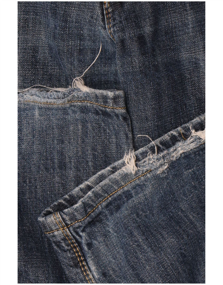 REPLAY Herren Straight Jeans W36 L34 Blaue Baumwolle
