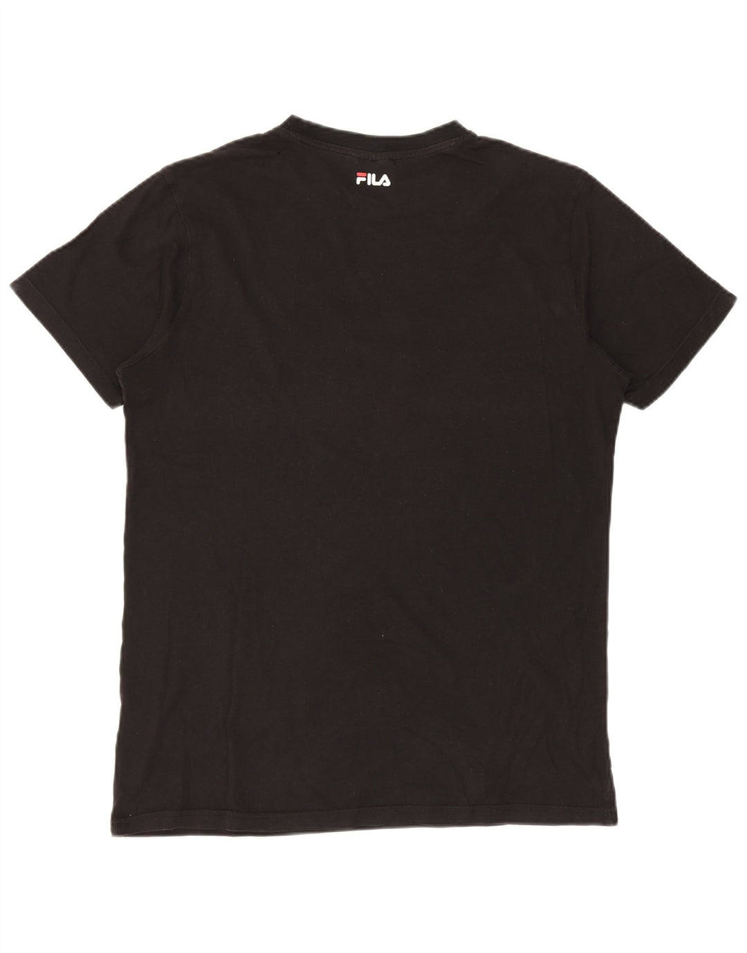 Fila Herren Grafik-T-Shirt-Oberteil aus mittelschwarzer Baumwolle