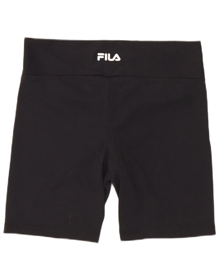 Fila Damen Sportshorts UK 14 Large Schwarz Nylon