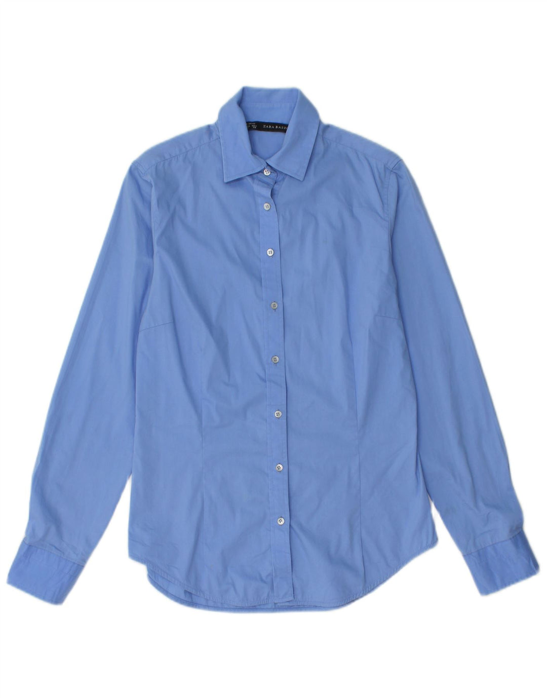 Zara Damen Hemd UK 10 Small Blau