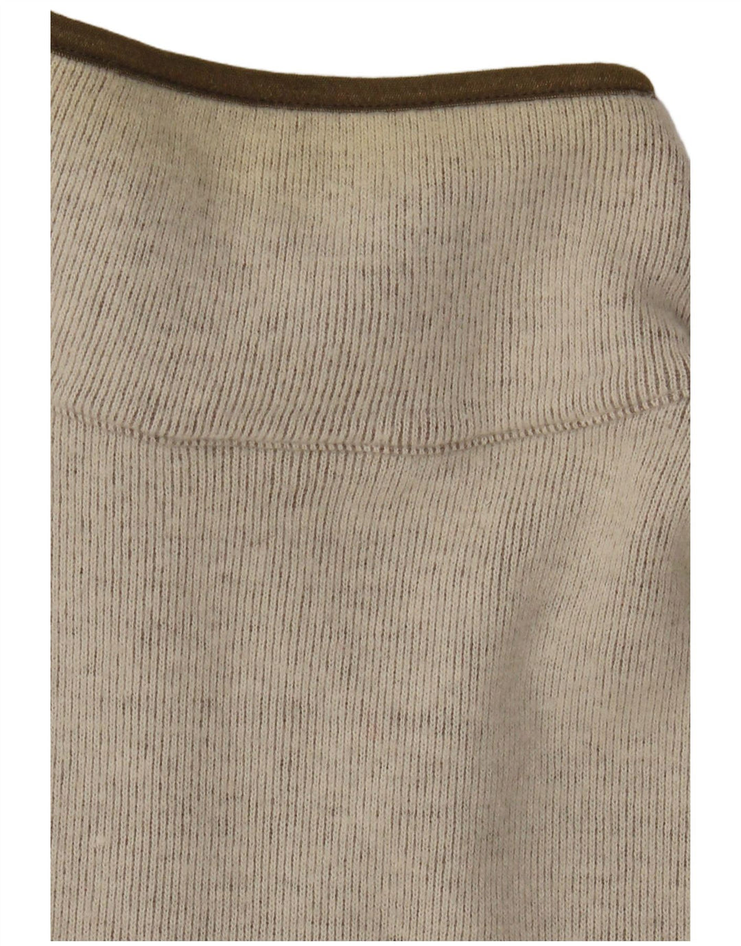 Kappa Herren-Pullover mit Reißverschluss am Hals, große beige gesprenkelte Baumwolle