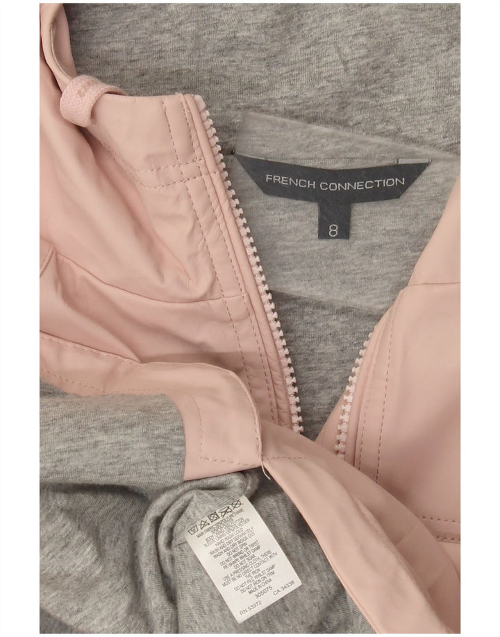 French Connection Damen-Windbreakerjacke mit Kapuze, US 8, Mittelrosa
