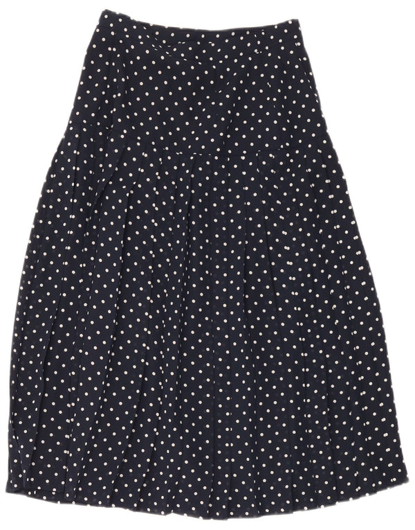 Vintage Damen High Waist A-Linie Rock IT 46 Large W28 Marineblau gefleckt