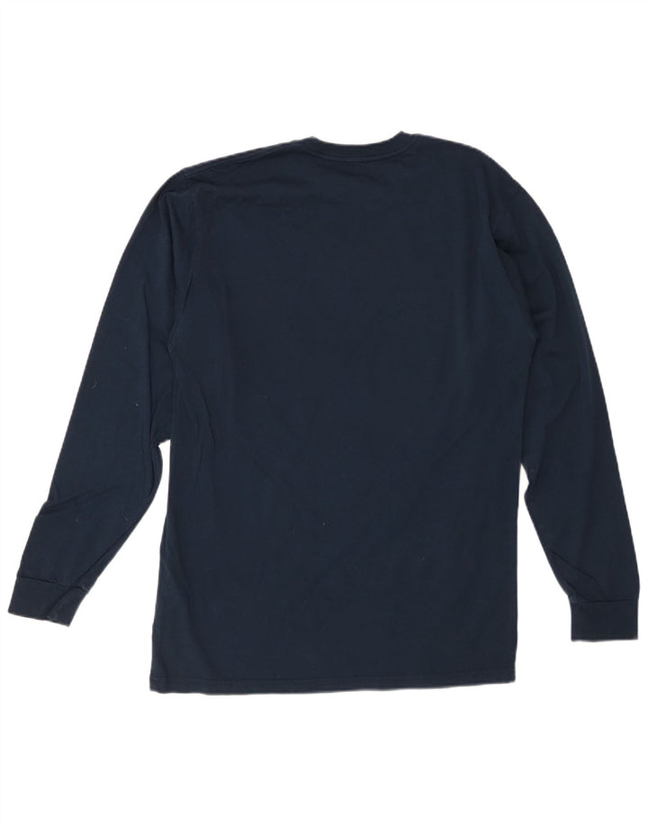 VANS Herren-Oberteil mit klassischer Passform, langärmlig, mittelmarineblaue Baumwolle