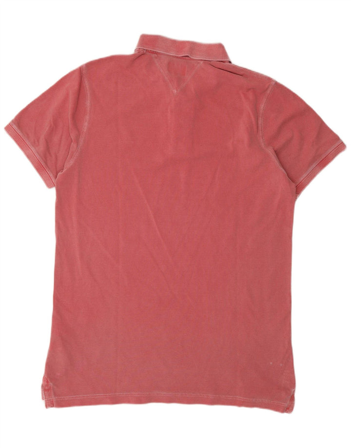 Tommy Hilfiger Herren-Poloshirt, große rote Baumwolle