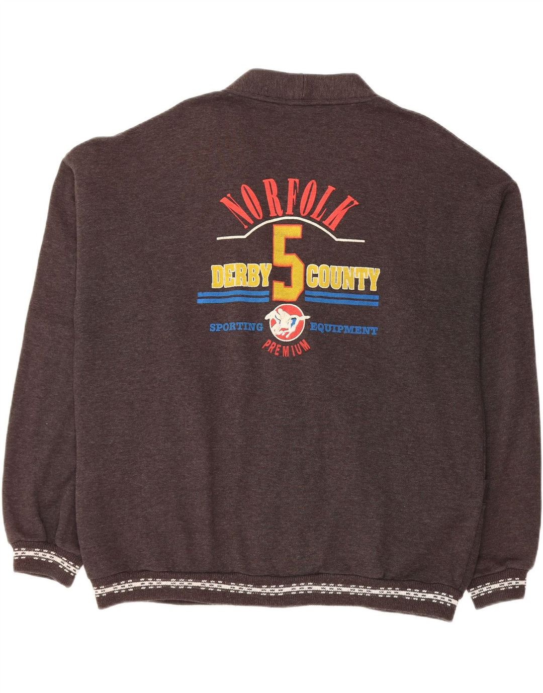 VINTAGE Herren-Cardigan mit Grafik, Größe 2XL, Grau