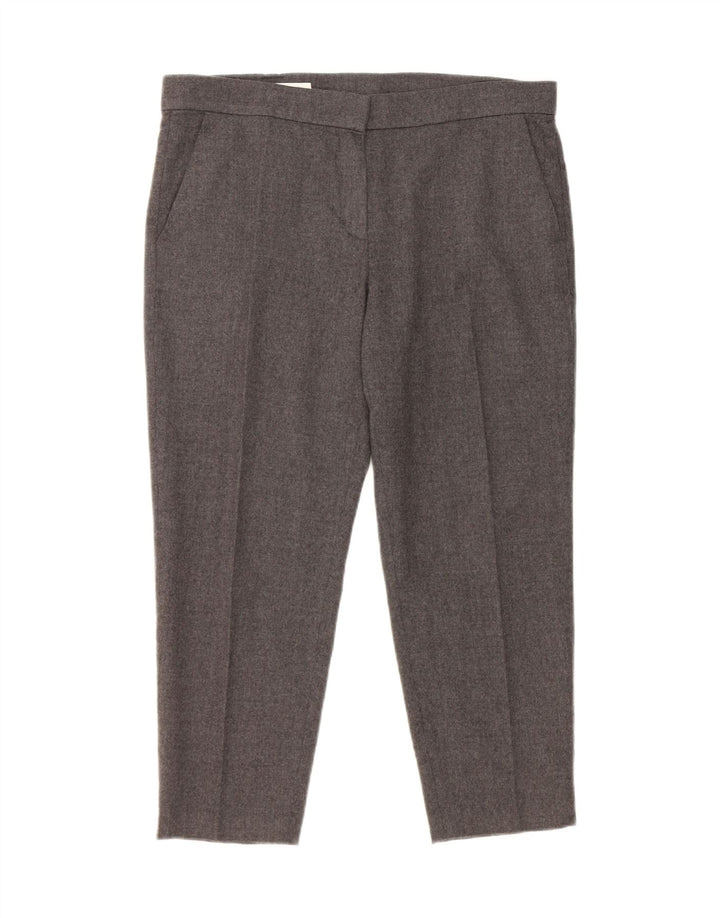 Escada Capri-Anzughose für Damen, EU 40, Mittel W34 L23, graue Wolle