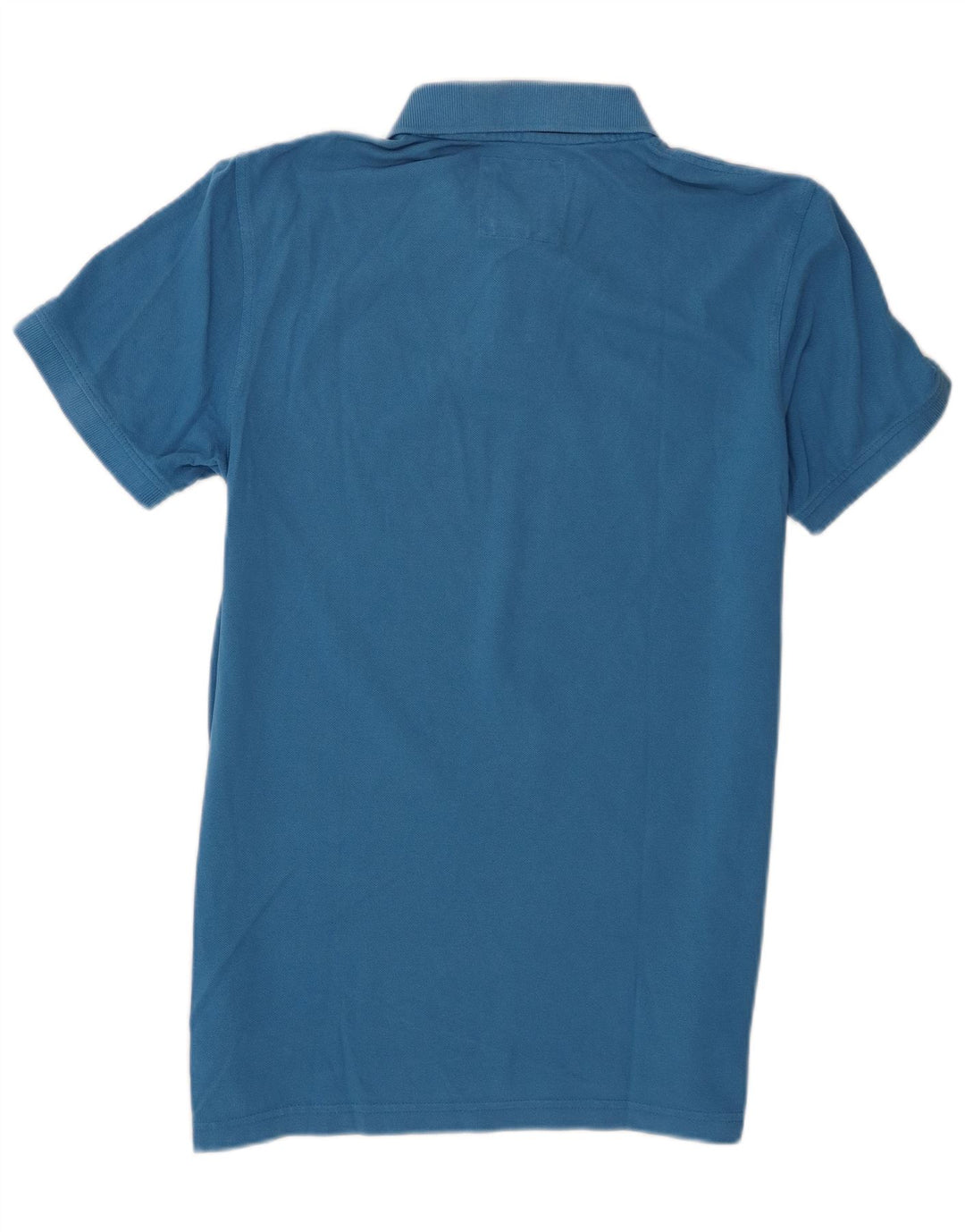 Crew Clothing Herren-Poloshirt aus mittelblauer Baumwolle