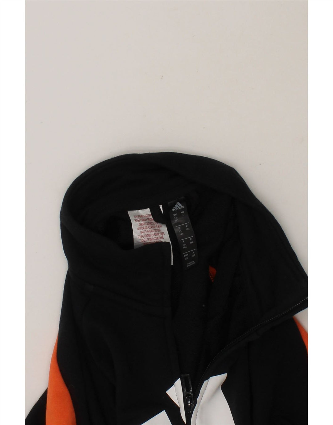 ADIDAS Boys Graphic Tracksuit Top Jacket 13-14 Years Black Colourblock Vintage Adidas and Second-Hand Adidas from Messina Hembry 