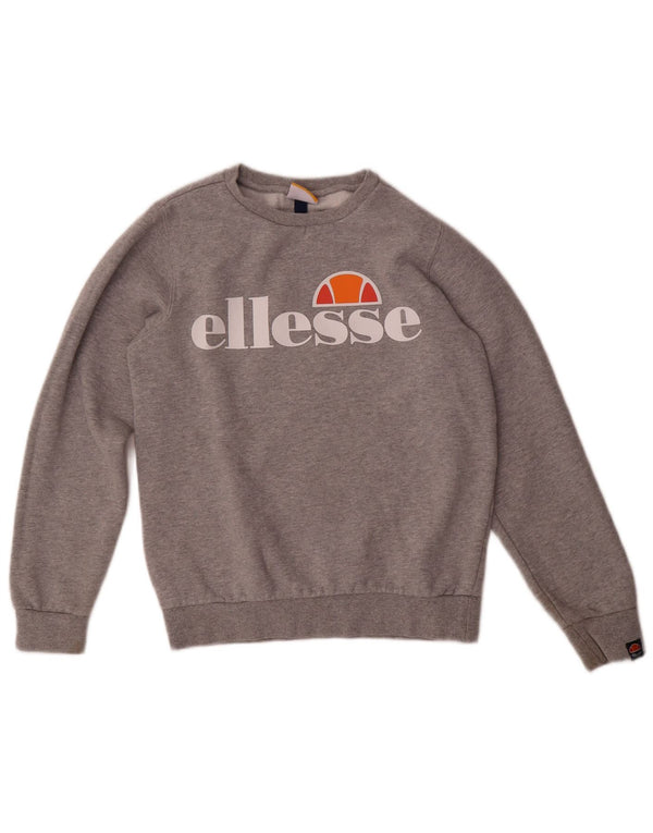 Ellesse Grafik-Sweatshirt für Jungen, 12–13 Jahre, graue Baumwolle