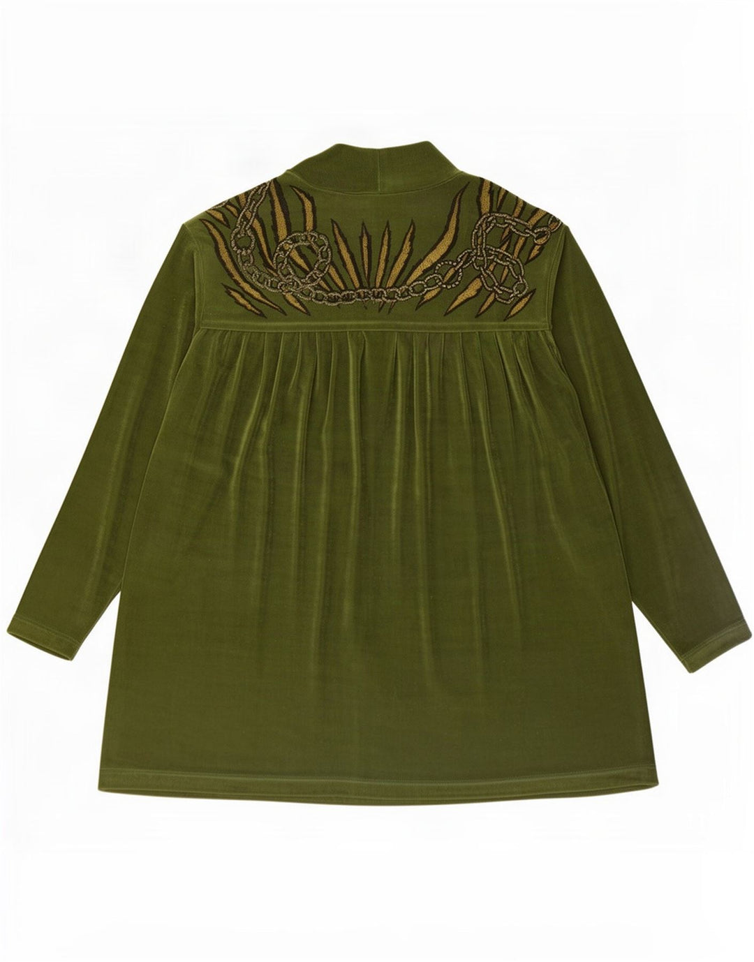 Piccadilly Damen-Hemdbluse in Übergröße mit abstraktem Muster, Gr. 10, Größe S, Grün