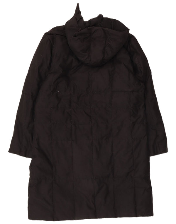 Sergio Tacchini Damen Kapuzen-Wattierungsmantel UK 16 Large Schwarz