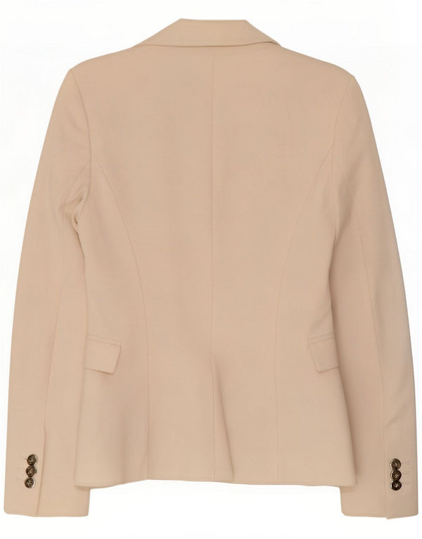 Zara Damen 1-Knopf-Blazerjacke UK 6 XS Off White