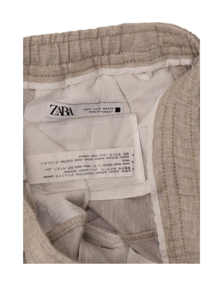 ZARA Womens Casual Shorts Small W27  Beige Polyester Vintage Zara and Second-Hand Zara from Messina Hembry 