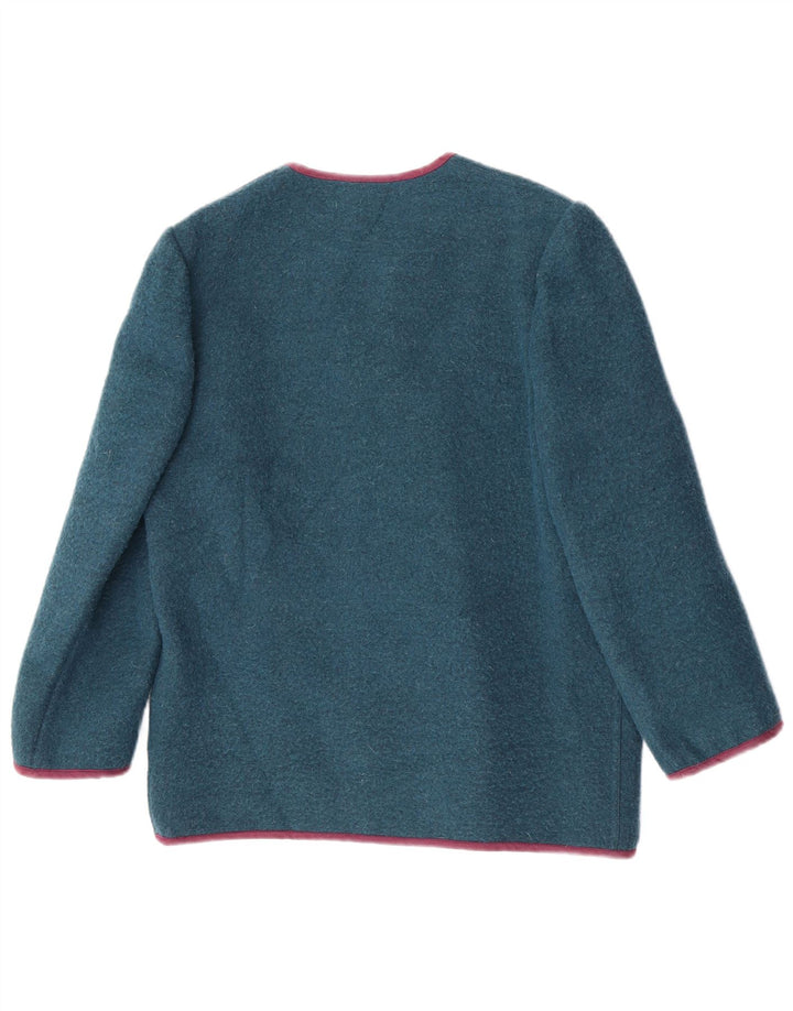 Ungaro Damen-Blazerjacke, UK 14, mitteltürkisfarbene Wolle