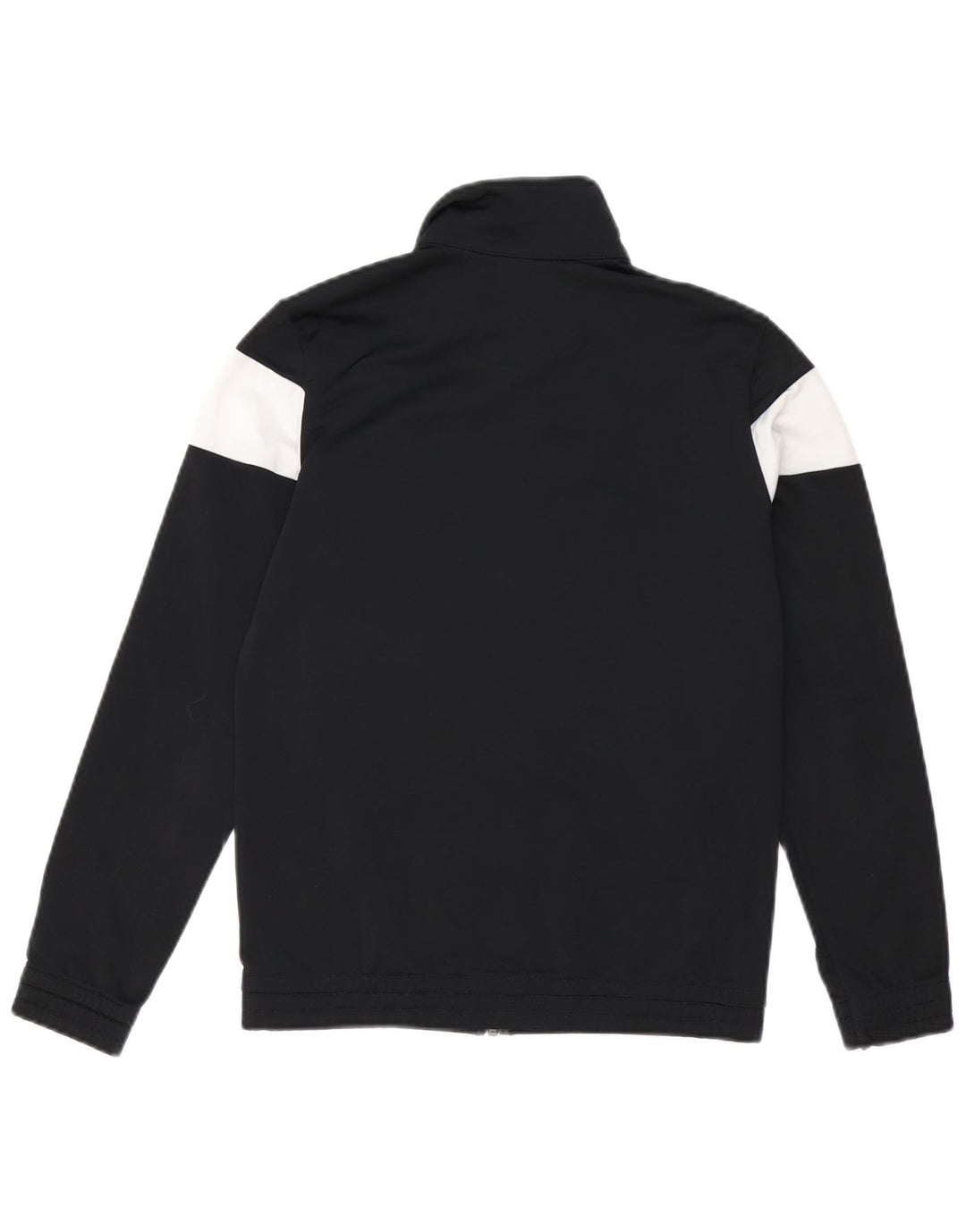 Adidas Jungen-Trainingsanzug-Top-Jacke, 11–12 Jahre, schwarzes Colourblock-Polyester