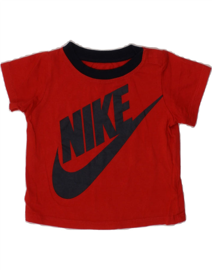 NIKE Baby Boys Graphic T-Shirt Top 3-6 Months Red Vintage Nike and Second-Hand Nike from Messina Hembry 